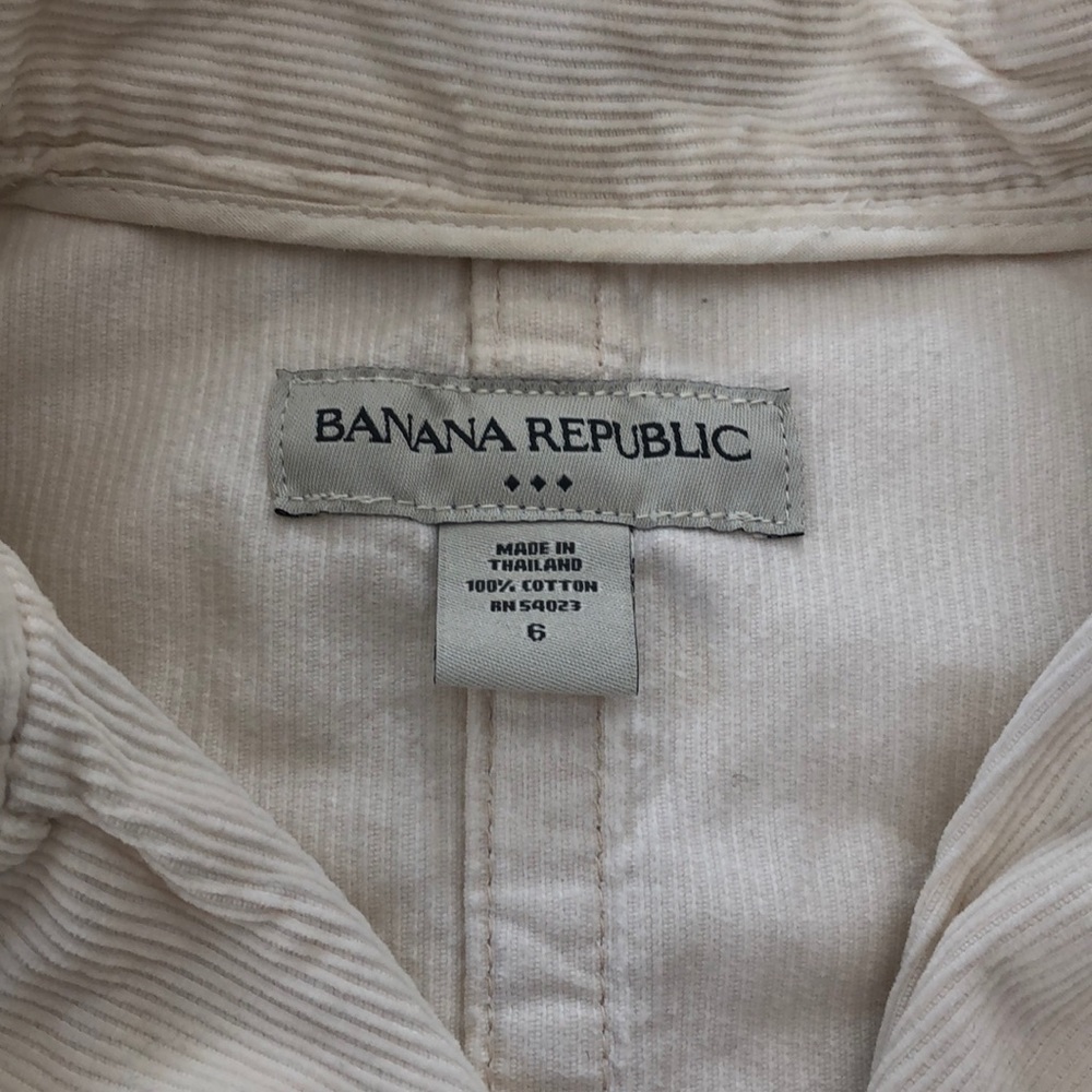 EUC Banana Republic Cream Cotton Corduroy Jacket - Picture 7 of 9